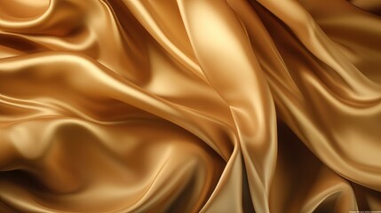 Fototapeta premium A luxurious gold satin fabric texture. Generative ai