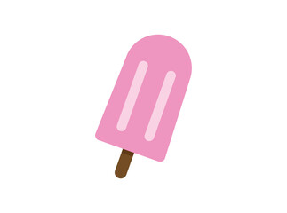 Cute melting ice cream popsicle cartoon icon vector illustration. Desserts and Sweet Foods Flat Design icon concept. Vector flat outline icon