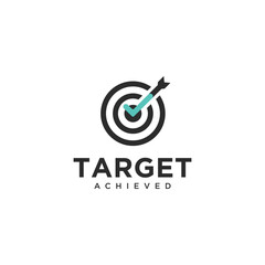 Target Achieved Logo design Vector template fully editable