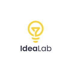 Idea Lab Logo Design, Flask Logo Design Fully editable vector template