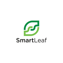 Smart Leaf Logo Design easy to edit for use any purpose