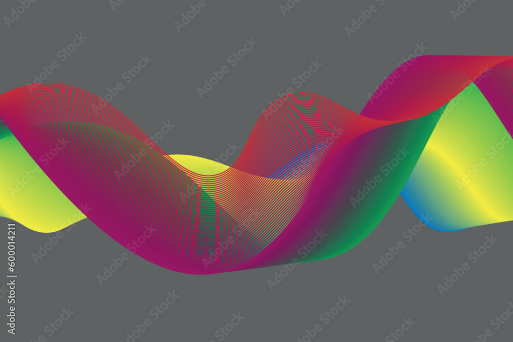 Poster colorful gradient wave line. fluid abstract background. suitable for landing page and computer deskt