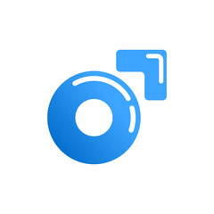 Blue male symbol in vector art