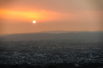奈良 - 【 若草山の夕暮れ】