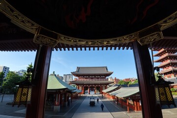 Fototapeta na wymiar 浅草寺の特等席からの眺め