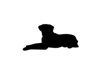 dog silhouette vector sitting