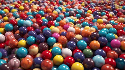 Fototapeta na wymiar A room filled with colorful balls. Generative ai