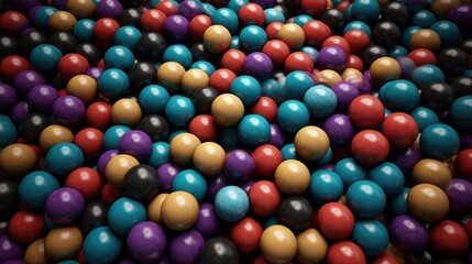 Fototapeta na wymiar A colorful ball pit filled with various sized balls. Generative ai