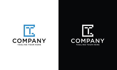 TC letter logo on luxury background. CT monogram concept. TC icon design. on a black and white background.