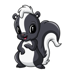 Cute baby skunk a sitting - 600017258