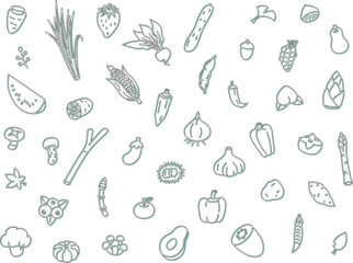 野菜の壁紙カラーイラストカラーシャドウ