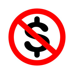 Vector dollar symbol. No American dollar currency or dollar symbol icon.