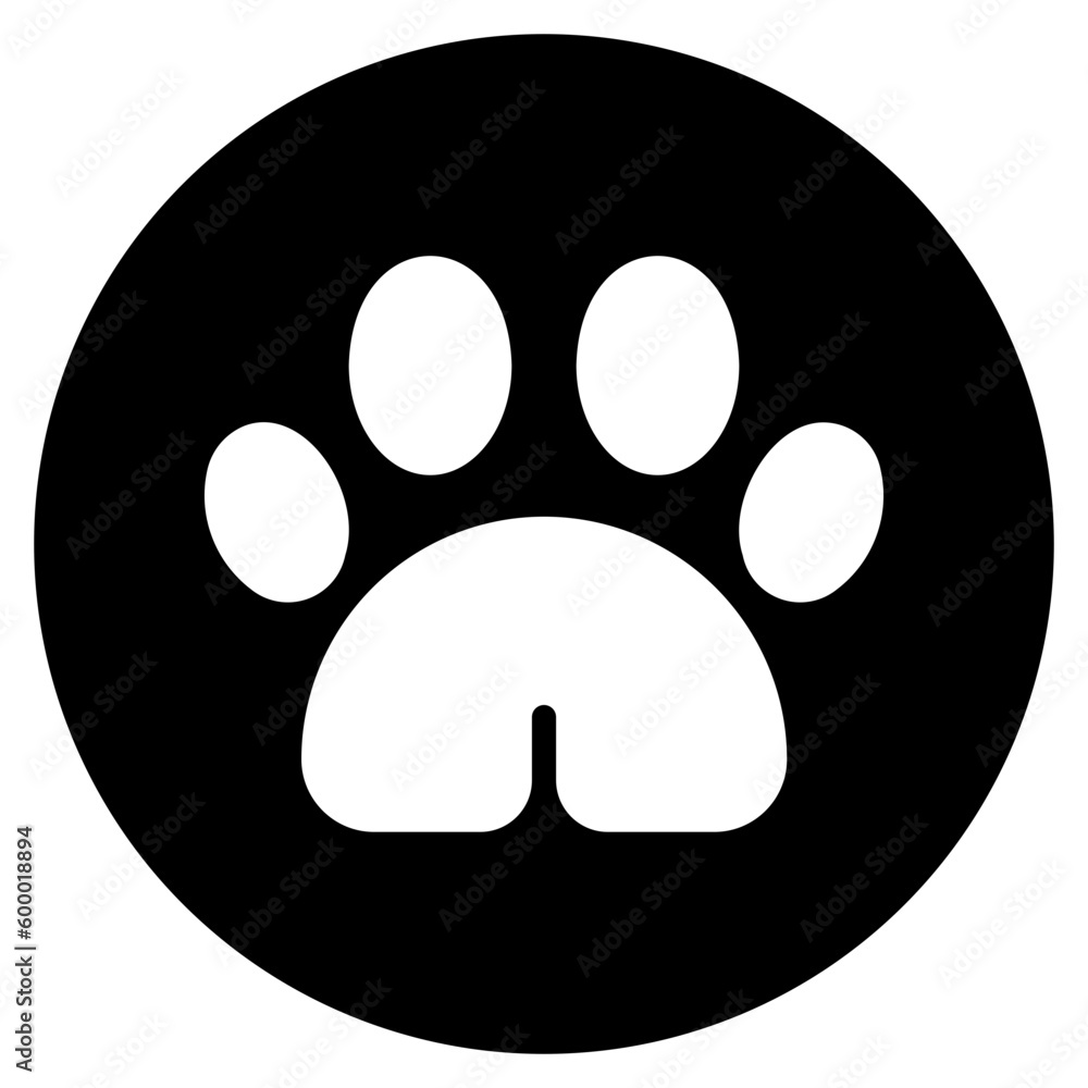 Wall mural pawprint glyph icon