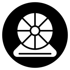 hamster wheel glyph icon
