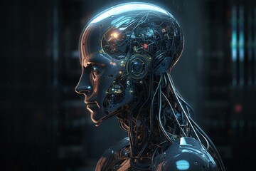 Advanced Artificial Intelligence Robot Created with Generative AI