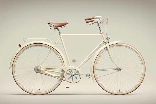 vintage bicycle on a wall, AI Generative