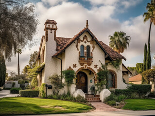 A Home with a Mission Revival Architecture Design | Generative AI