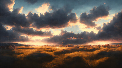 ノスタルジックな情景と空, Generative AI