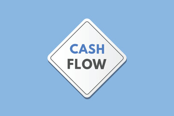 Cash flow text Button. Cash flow Sign Icon Label Sticker Web Buttons