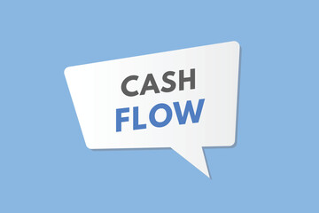 Cash flow text Button. Cash flow Sign Icon Label Sticker Web Buttons