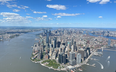 Aerial view of lower Manhattan in New York City on May 6, 2023.