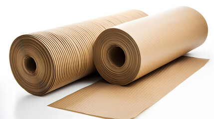紙製品（クラフト紙、段ボール、紙の緩衝材） No.001 | Paper products (kraft paper, corrugated cardboard, paper cushioning) Generative AI