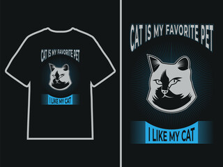 Dear Cat T-shirt design with hand-drawn