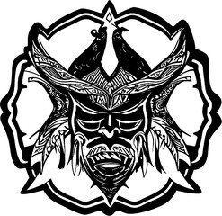 tribal japanese samurai warrior tattoo