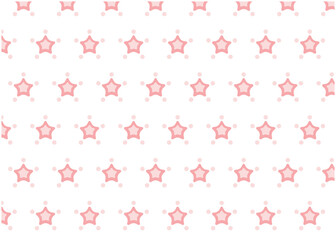 ピンクのかわいい星柄のパターン、背景素材