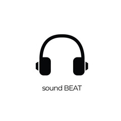 Headphone and music logo design 