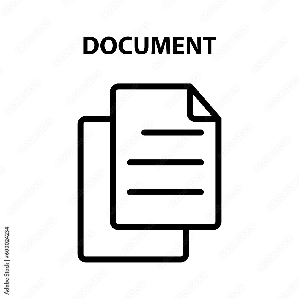 Aufkleber document icon design element vector illustration on white background..eps
