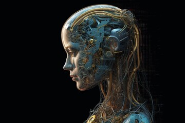 Advanced Artificial Intelligence Robot Created with Generative AI