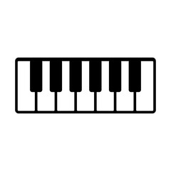 piano icon logo simple design element illustration on white background..eps
