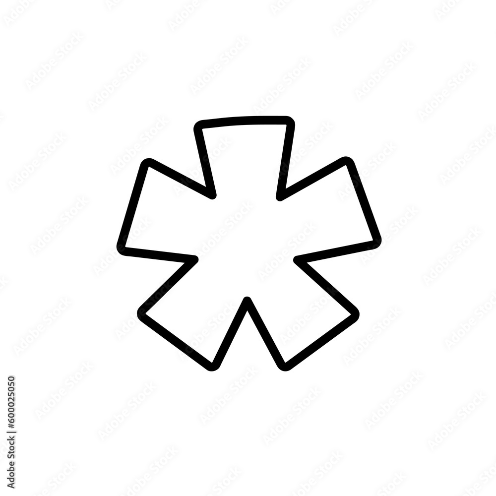 Poster asterisk icon simple design element illustration on white background