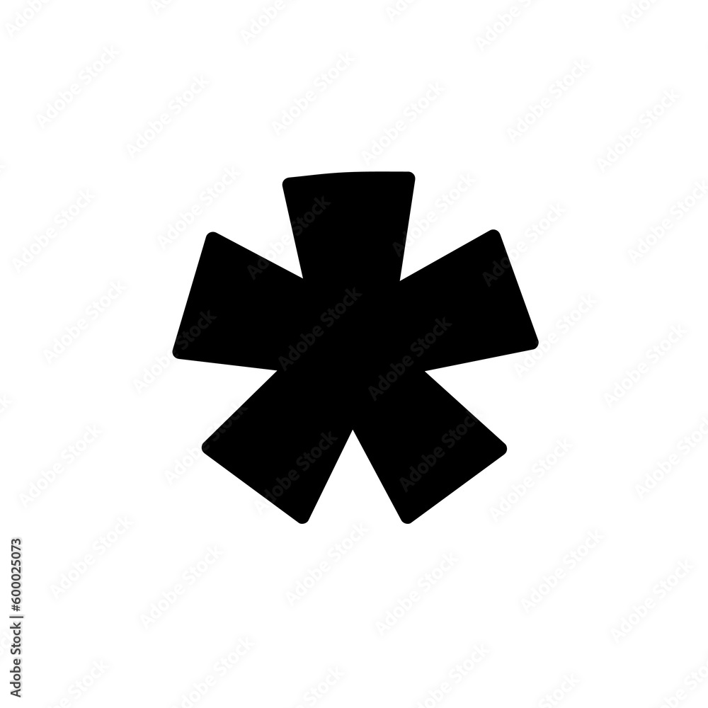 Poster asterisk icon simple design element illustration on white background
