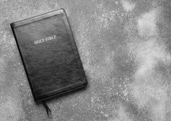Holy Bible on grunge background