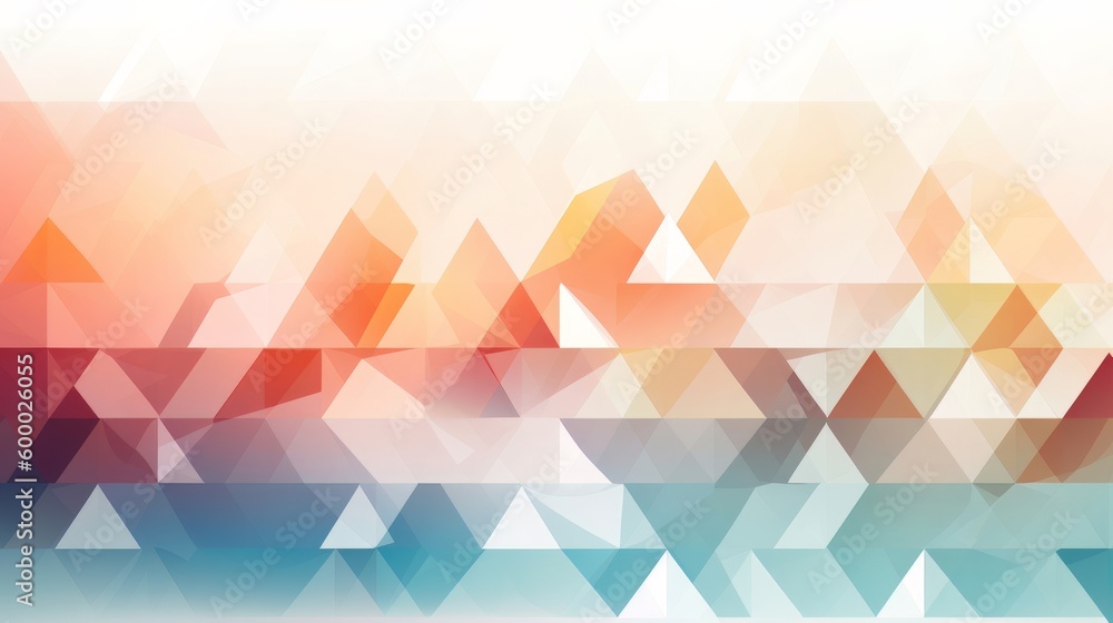 Aufkleber A vibrant geometric pattern made up of overlapping triangles. Generative ai