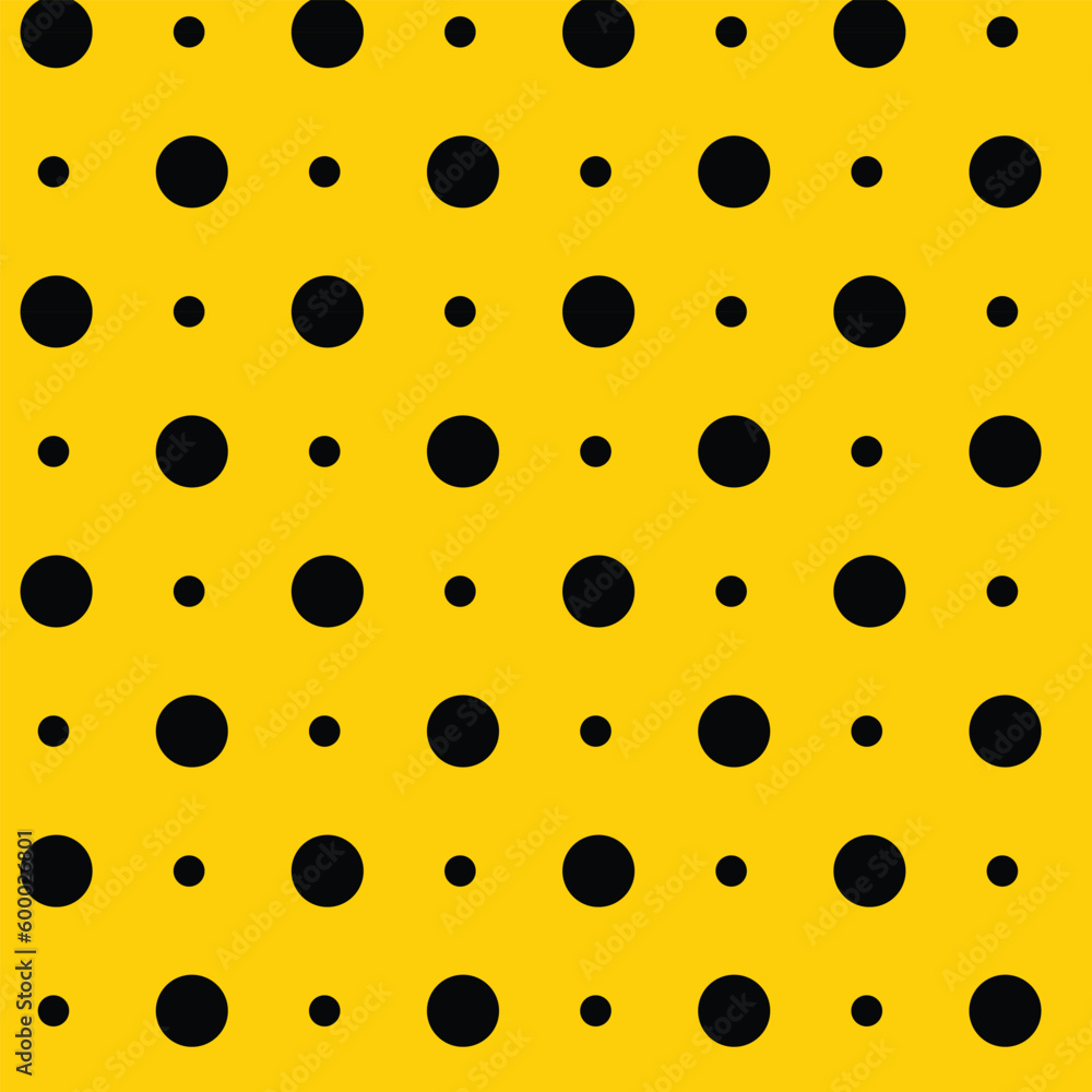 Poster abstract seamless black polka dot pattern vector.