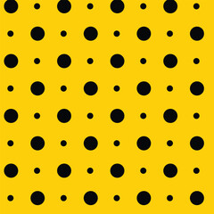 abstract seamless black polka dot pattern vector.