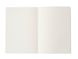Blank white spread notebook clipping with nothing written on it