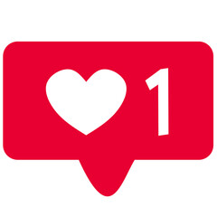Instagram Like button symbol with heart notification| Love react icon png| Like heart love icon| - obrazy, fototapety, plakaty