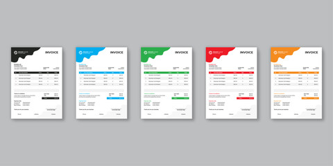 Creative Business Invoice Design And Price List Template	