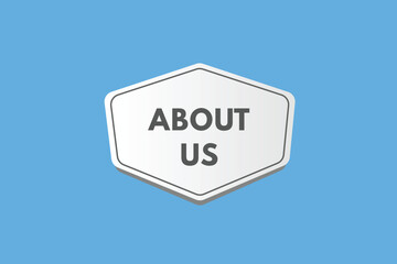 About us text Button. About us Sign Icon Label Sticker Web Buttons