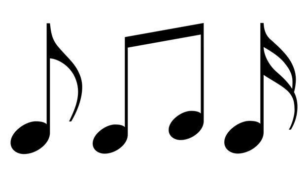 Music Note Icon, Treble Clef, Bass Clef, Sharp, Flat