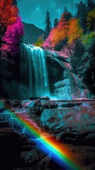Obraz na płótnie Canvas Waterfall courful images