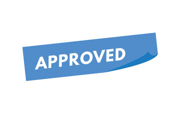 Approved text Button. Approved Sign Icon Label Sticker Web Buttons