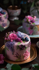 bento cake, small mini cakes Generativ ai