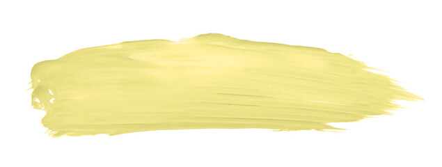 Shiny yellow brush isolated on transparent background. light yellow brush