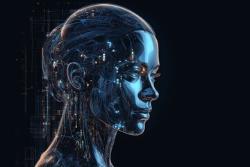 Advanced Artificial Intelligence Robot Created with Generative AI