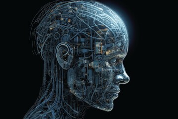 Advanced Artificial Intelligence Robot Created with Generative AI